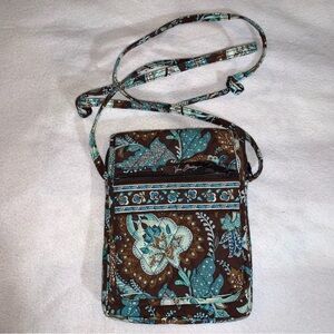Vera Bradley Java Blue Paisley Small Quilted Crossbody Bag *READ DESCRIPTION*